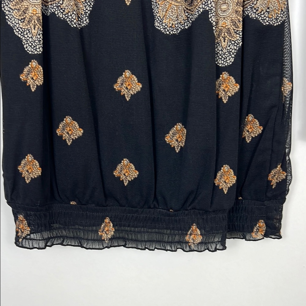 INC International Concepts Elegant Black and Brown Women's Top S - Picture 8 of 9